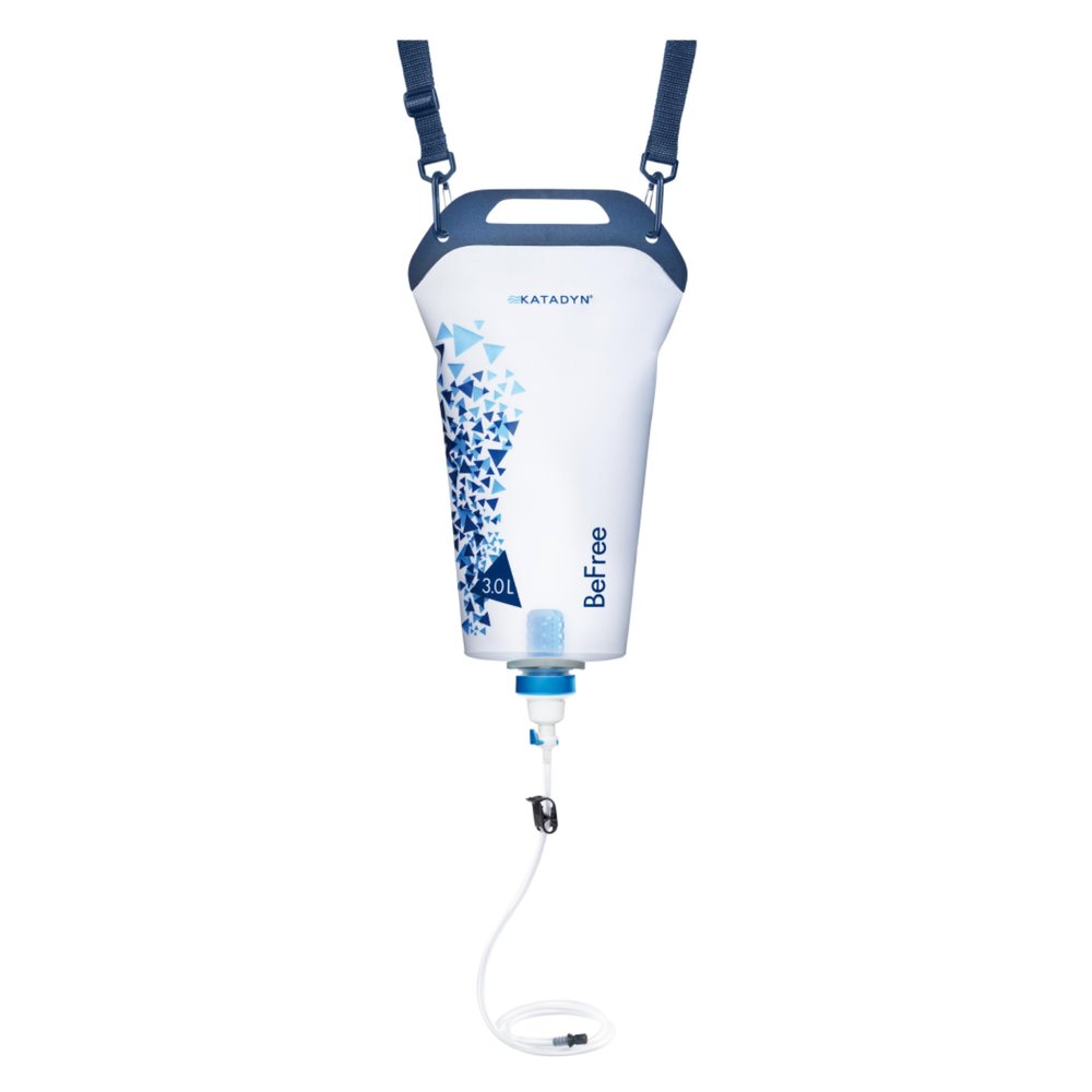 Katadyn Gravity BeFree 3.0L Water Filter, Fast Flow, 0.1 Micron EZ Clean Membrane Personal Small Group Camping, Backpacking Emergency Preparedness, Clear, 8020470