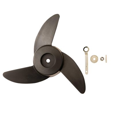 Newport 3-Blade Trolling Motor Propeller Kit  Compatible with 55lb, 62lb & 86lb Newport Motors  Includes Hardware & Spanner Tool  Durable Fiberglass Nylon  10.1 Diameter