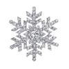 EVER FAITH Austrian Crystal Bridal Elegant Stunning Snowflake Flower Brooch Clear Silver-Tone view 1