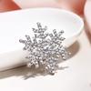 EVER FAITH Austrian Crystal Bridal Elegant Stunning Snowflake Flower Brooch Clear Silver-Tone view 4