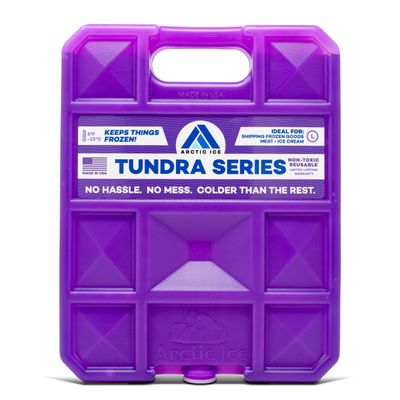 Arctic Ice Tundra Series Long Lasting Reusable Ice Pack - 5 Fahrenheit Cooling Point - Designed to Maintain Freezer-Like Temperatures in Coolers, Large 2.5 lbs