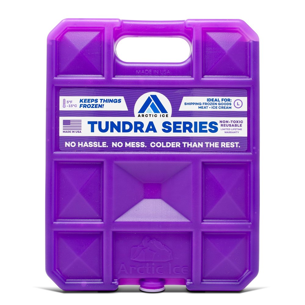 Arctic Ice Tundra Series Long Lasting Reusable Ice Pack - 5 Fahrenheit Cooling Point - Designed to Maintain Freezer-Like Temperatures in Coolers, Large 2.5 lbs
