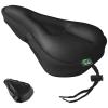 Zacro Bike Seat Cushion - Gel Padded Cover for Men Women Comfort, Extra Soft Exercise Bicycle Compatible with Peloton, Stationary or Cruiser Seats view 1