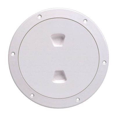 BECKSON MARINE Beckson 6" Smooth Center Screw-Out Deck Plate - White / DP60-W /
