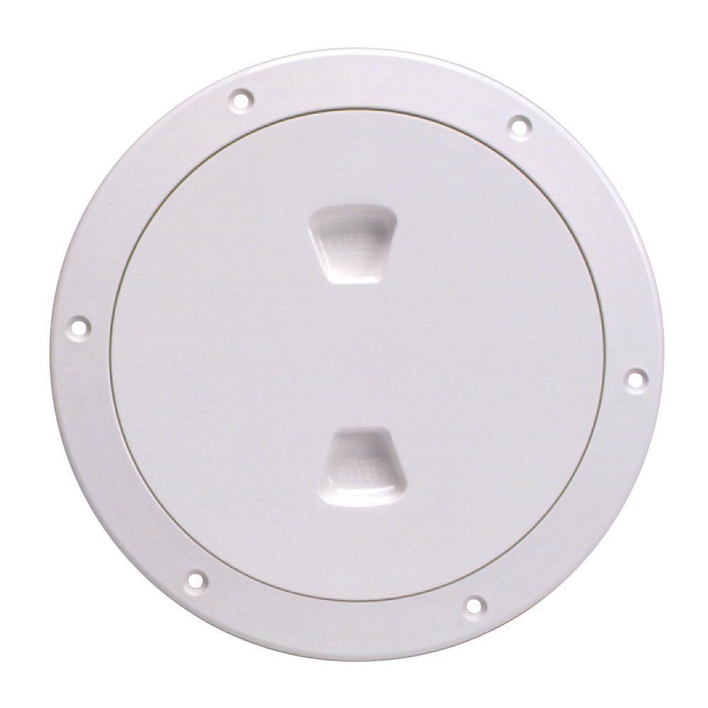 BECKSON MARINE Beckson 6" Smooth Center Screw-Out Deck Plate - White / DP60-W /
