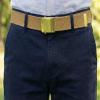 BC Belts Canvas Web Belt Military Style with Brass Buckle and Tip 54" Long Many Colors (Tan) view 2