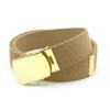 BC Belts Canvas Web Belt Military Style with Brass Buckle and Tip 54" Long Many Colors (Tan) view 3