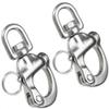 Five Oceans 2-3/4" Pin Release Snap Shackle with Swivel Eye, AISI316 Stainless Steel, 2-Pack - FO443-M2 view 1