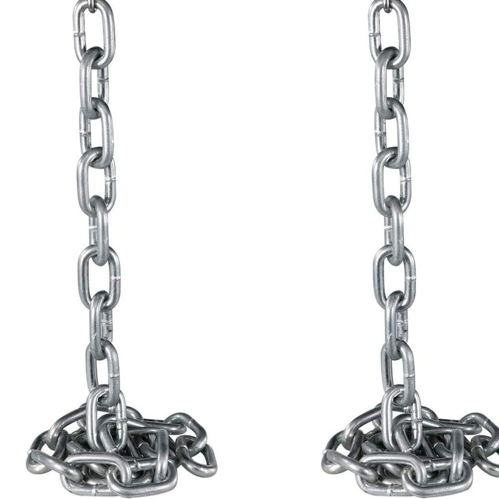 Set of (2) 5/8 x 5ft galvanized steel weight lifting chains 40lbs