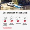 MEGAWARE KEELGUARD 27341 SKEGGUARD Fits Mercury Mariner 40-50-60hp 2 & 4 Stoke Small 3.44" Torpedo 1991-Present, 316 Marine-Grade Stainless Steel Guard Protector with Drain, Prevent Skeg Damage, DIY view 4