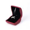 LILY TREACY PU Leather Earrings,Coin,Jewelry,Ring Box,Case, with Lighted up for Proposal,Engagement,Wedding,Gift (red) view 1