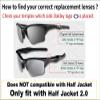 Polarized Replacement Lenses Compatible with Oakley Half Jacket 2.0 Sunglasses - Crafted in the USA - Grey Polarized view 4