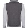 Awdis Unisex Varsity Jacket (M) (Burgundy / Heather Grey) view 3