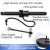Yes4All Wrist and Forearm Blaster, Wrist & Forearm Roller with Soft Foam Grip Handles for Training, Workout - Fit 1-inch Standard & 2-inch Olympic Weight Plates (Black) view 3