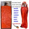 Leberna Emergency Sleeping Bag Survival Bag 2 Pack | Survival Bivy Sack | Portable Blanket Survival Gear Bivvy Thermal Sleeping Bag Camping view 4