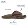 OLUKAI Nalu Slide Men's Versatile Slide Sandals, Water-Friendly & Adjustable Straps, Lightweight & Durable, All-Day Comfort & Support, Dk Java/Dk Java, 12 view 4