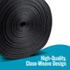 Houseables Lawn Chair Webbing, Webbing 2 Inch, Nylon Straps 2 Inch Wide, Strapping for Upholstery, Seat Belt, Seatbelt, Bags, Climbing, Firefighter, Tubular, Polypropylene, Black, 25 Yards view 4