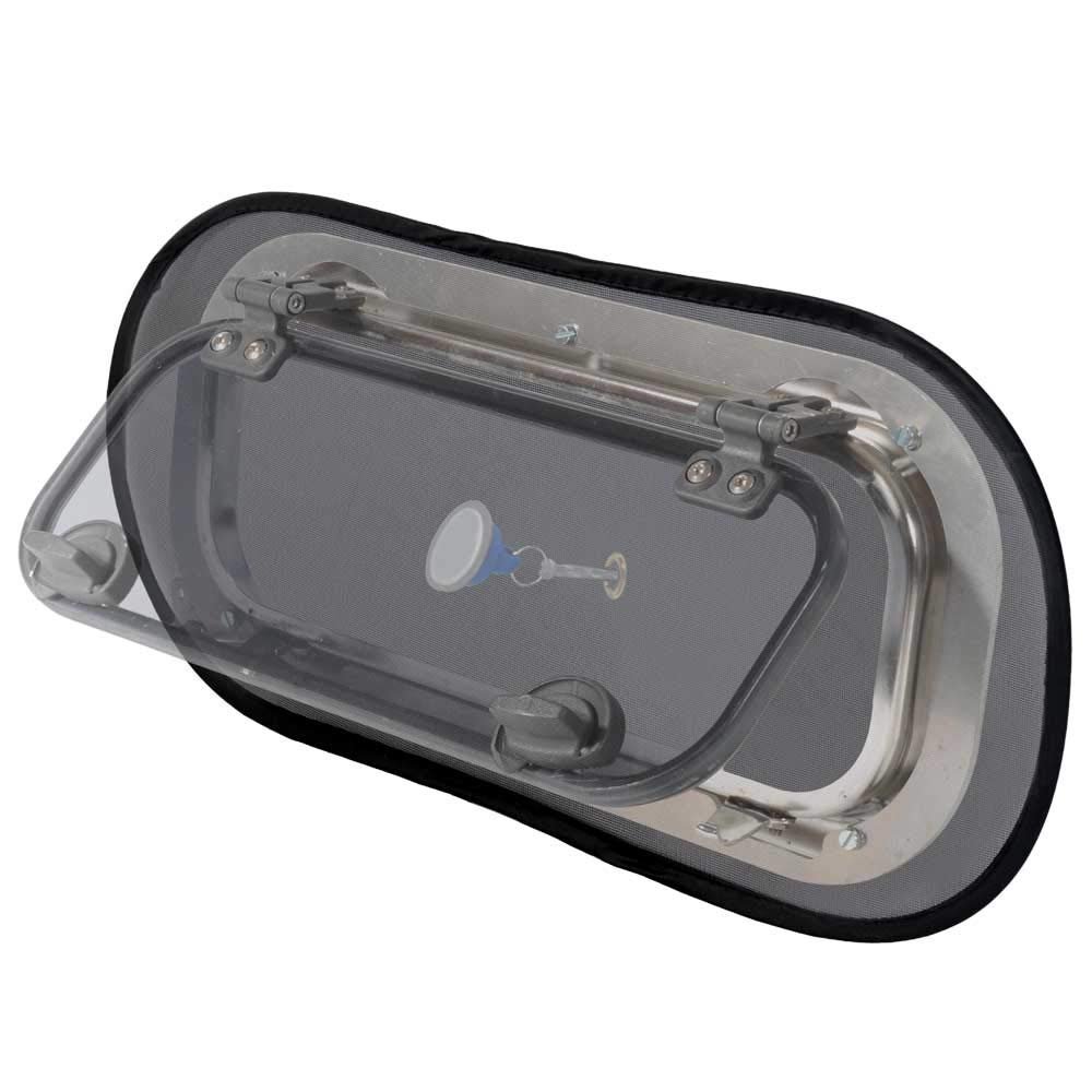 Waterline Design | Bug Screen for Boat portlights/Windows Mosquito net in Universal Size, mounts from The Inside with Magnet. Fits All Brands. (1430, 2-Pack) Hatch is not Included.