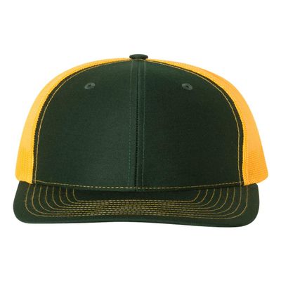 Richardson Snapback Trucker Cap Adjustable Dark Green/ Gold
