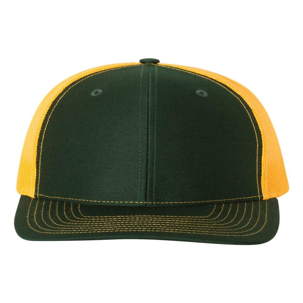 Richardson Snapback Trucker Cap Adjustable Dark Green/ Gold