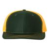 Richardson Snapback Trucker Cap Adjustable Dark Green/ Gold view 1
