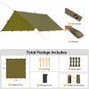FREE SOLDIER Waterproof Portable Tarp Multifunctional Outdoor Camping Traveling Awning Backpacking Tarp Shelter Rain (Brown 1010.5ft) view 2