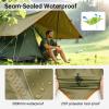 FREE SOLDIER Waterproof Portable Tarp Multifunctional Outdoor Camping Traveling Awning Backpacking Tarp Shelter Rain (Brown 1010.5ft) view 3