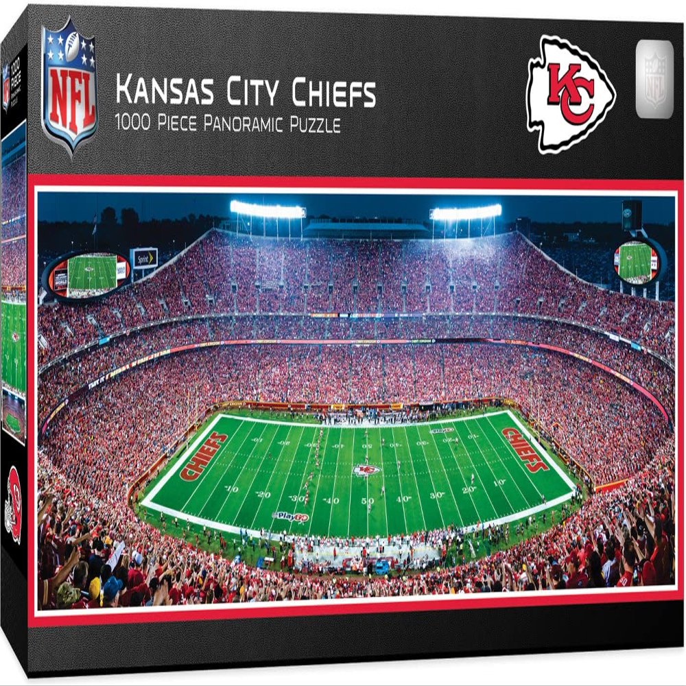 MasterPieces 1000 Piece Sports Jigsaw Puzzle - NFL Kansas City Chiefs Center View Panoramic - 13"x39"