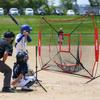 ZENY 7'7' Baseball Softball Practice Net w/Strike Zone Hitting Batting Catching Pitching Training Net w/Carry Bag & Metal Bow Frame, Backstop Screen Baseball Equipment Training Aids view 2