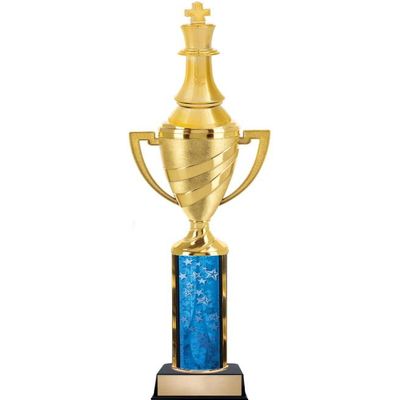 Chess Piece Trophies - 14.8" Chess Tournament Trophy with Gold Cup Great for Chess King Awards Prime
