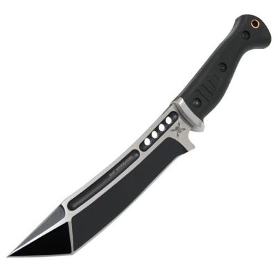 M48 Sabotage Tanto Fighter Knife  Black Oxide Coated Stainless Steel Blade, Injection Molded TPR Handle, Vortec Blade Cover - A New Age of Tanto Knife for the Modern User