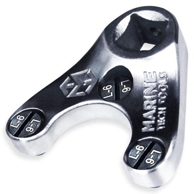 Marine Tech Tools 42mm Pin Spanner Wrench (AMT0019) with L-6 Pins, Outboard Tilt Pin Wrench, Mercury Outboard Tools, Fits on Mercury Four Stroke 40-115 Outboards