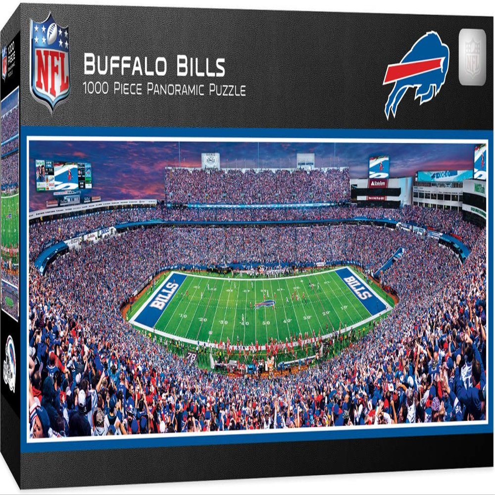 MasterPieces 1000 Piece Sports Jigsaw Puzzle - NFL Buffalo Bills Center View Panoramic - 13"x39"