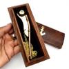 5MOONSUN5's Nautical Solid Brass & Copper Boatswain (Bosun) 5" Whistle Chain with Rosewood Box (Brass & Copper) view 2