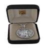 Silver Tone St Saint Christopher Medal, 1 Inch Diameter view 1