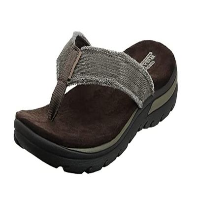 Skechers Men's Bosnia Flip-Flop, Chocolate, 7