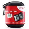 I GO 85 Pieces Hard Shell Mini Compact First Aid Kit, Small Personal Emergency Survival Kit for Travel Hiking Camping Backpacking Hunting Marine Car, Black view 1