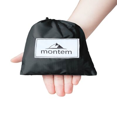 Montem Premium Pocket Blanket/Compact Picnic, Beach, Outdoor, Camping Blanket Made from Premium Soft and Lightweight Water Resistant Material Ideal for Camping/Traveling/Hiking (Black)