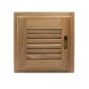 Whitecap Teak Right Hand Opening Louvered Door and Frame, 12 x 12 view 1
