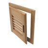 Whitecap Teak Right Hand Opening Louvered Door and Frame, 12 x 12 view 2