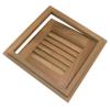 Whitecap Teak Right Hand Opening Louvered Door and Frame, 12 x 12 view 3