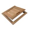Whitecap Teak Right Hand Opening Louvered Door and Frame, 12 x 12 view 4