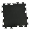 Rubber-Cal Armor-Lock (Fitness) Interlocking Rubber Tiles - 3/8 x 20 x 20 inch - Pack of 6 Solid Rubber Tiles, 16.5 Square Feet Coverage - Black Gym Mats view 1