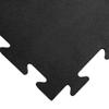 Rubber-Cal Armor-Lock (Fitness) Interlocking Rubber Tiles - 3/8 x 20 x 20 inch - Pack of 6 Solid Rubber Tiles, 16.5 Square Feet Coverage - Black Gym Mats view 3