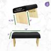 Mudra Crafts Black Foldable Meditation Chair - Yoga Zen Meditation Bench Kneeling Stool - Wooden Meditation Stool with Cushion - Prayer Kneeler Seiza Meditation Seat view 3