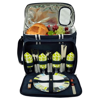 Picnic at Ascot Original Insulated picnic cooler with Service for 4 -Designed & Assembled in the USA
