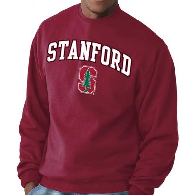 Campus Colors Adult Arch & Logo Soft Style Gameday Crewneck Sweatshirt (Stanford Cardinal - Cardinal, Small)