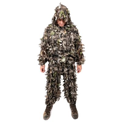 Arcturus 3D Ghillie Leaf Suit: Lightweight, Breathable Leafy Camo Suit for Hunting, Paintball, and Airsoft with Over 1,000 Laser-Cut Leaves (Dark Woodland, ML)