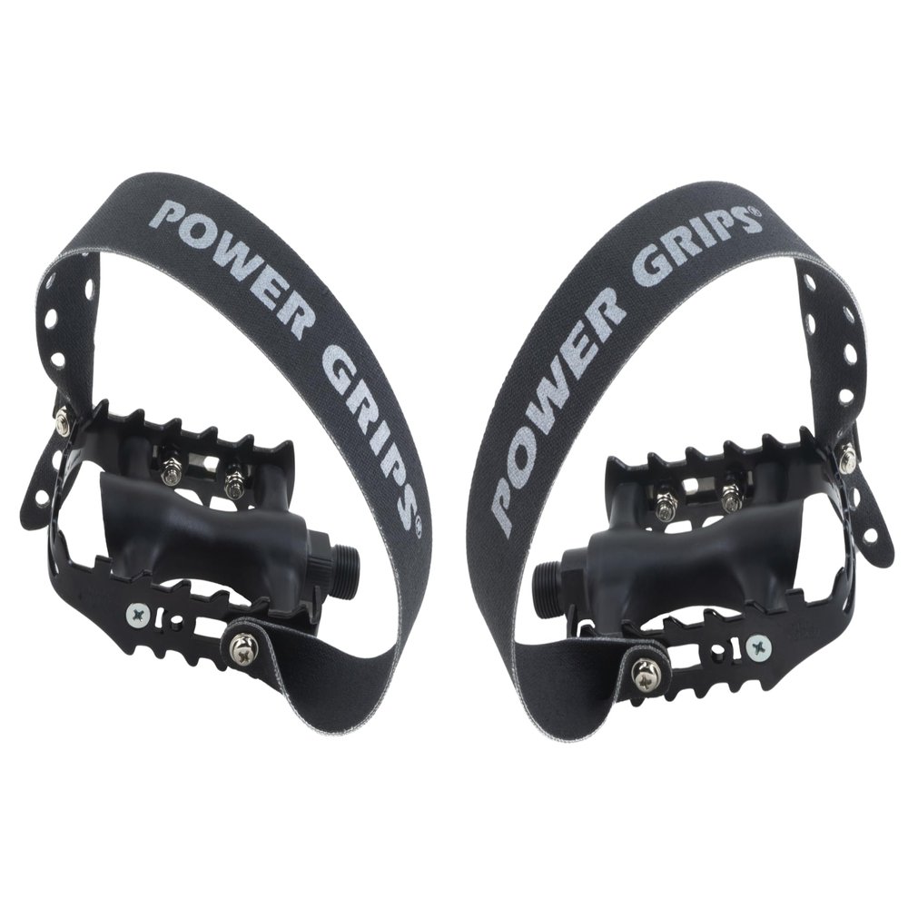 Power Grips Sport Pre-Assembled Strap/Pedal Kit, Black, X-Large