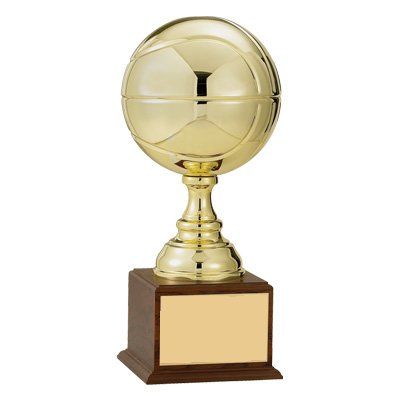 SHOP AWARDS AND GIFTS Gold Metal Basketball Trophy, 19-1/2 inch